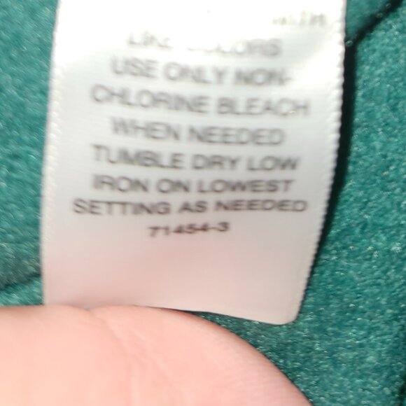 25101 Liz Claiborne Lightweight Softshell Shacket Green NWT 1X - Picture 10 of 11
